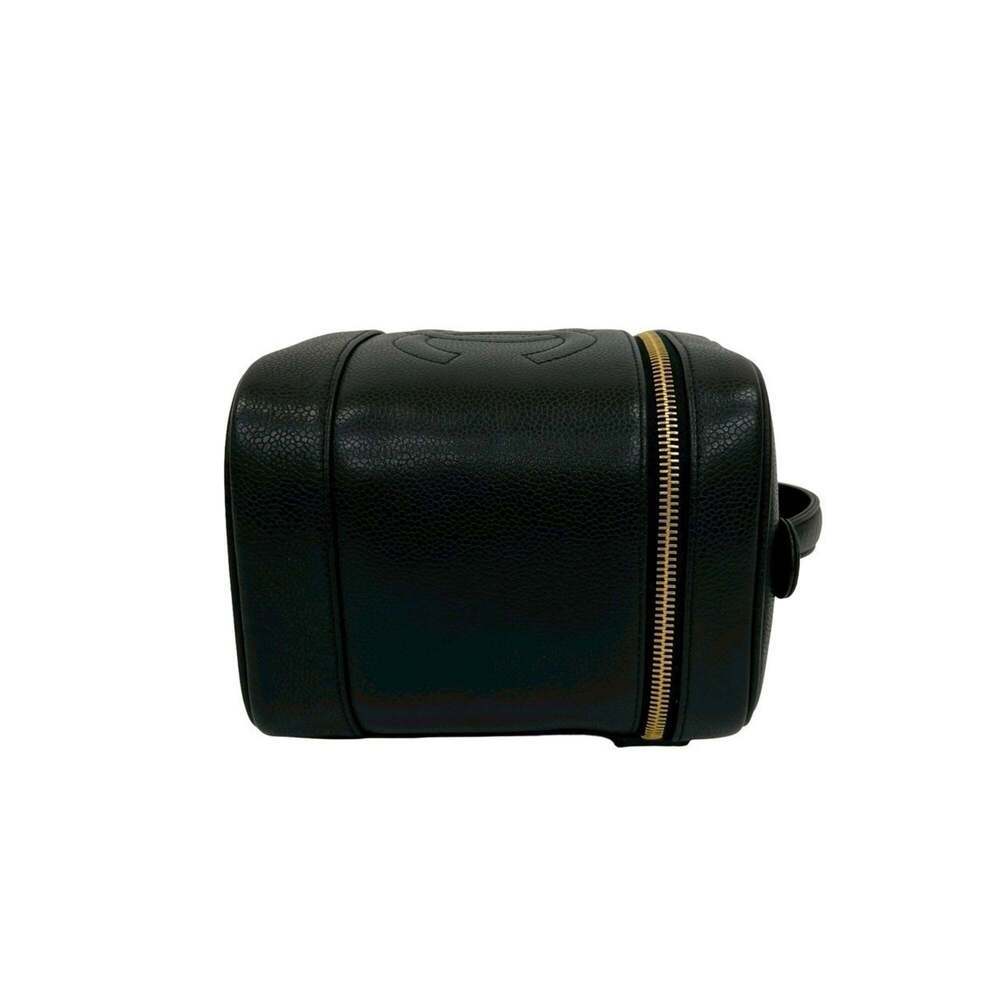 CHANEL Black Caviar Leather Logo Vanity Bag - Picture 6 of 9